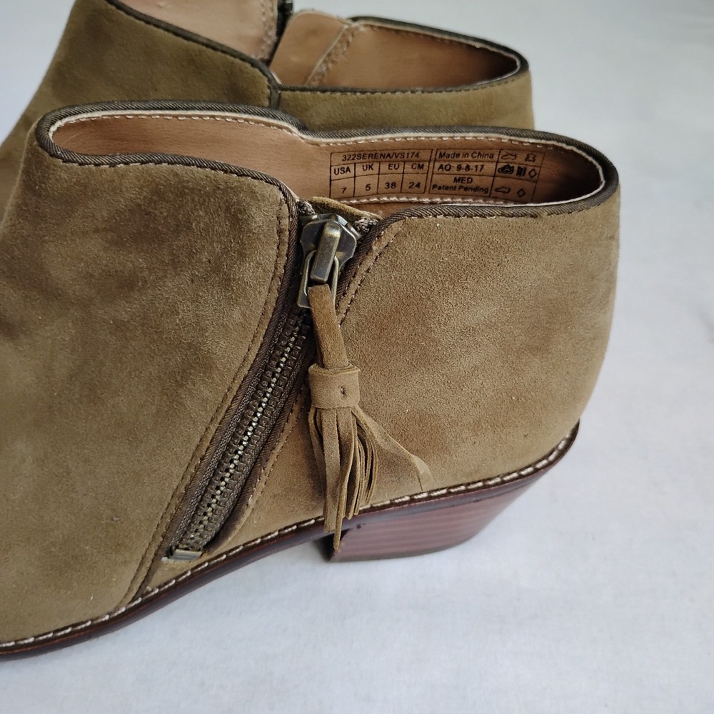 Vionic Boots 7 Suede Leather Tassel Ankle Classic Casual Comfort Western Boho - Picture 6 of 15